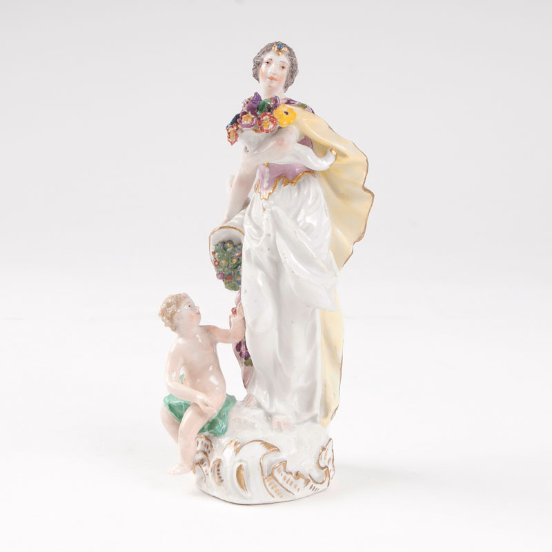 A porcelain figure 'allegory of the spring'