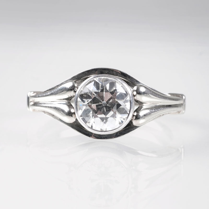 A ring with old cut diamond
