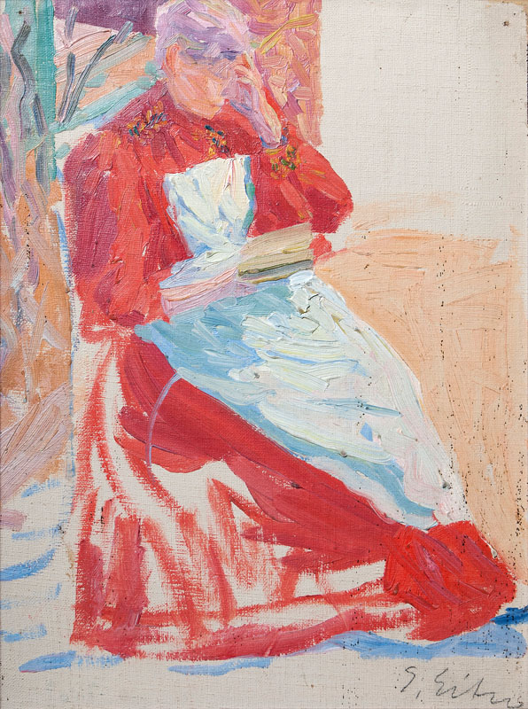 Sketch of a reading Woman