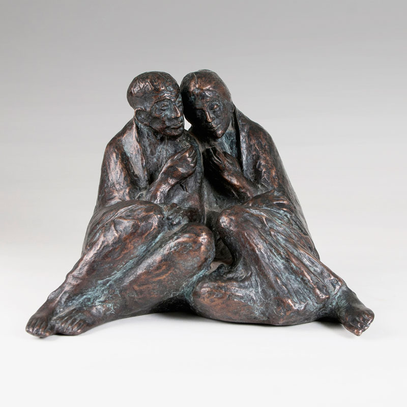 A bronze sculpture 'Philemon and Baucis'