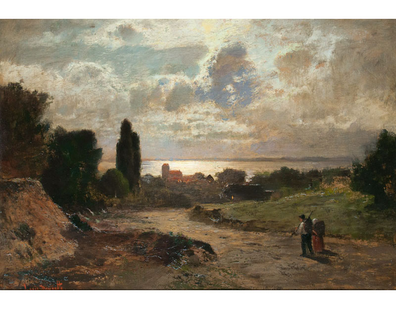 Louis Douzette - Mondnacht an der Ostsee Mondnacht an der Ostsee