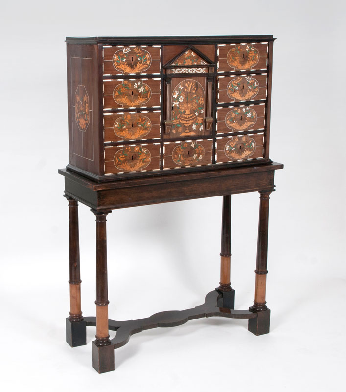 A cabinet with floral marquetry - image 2