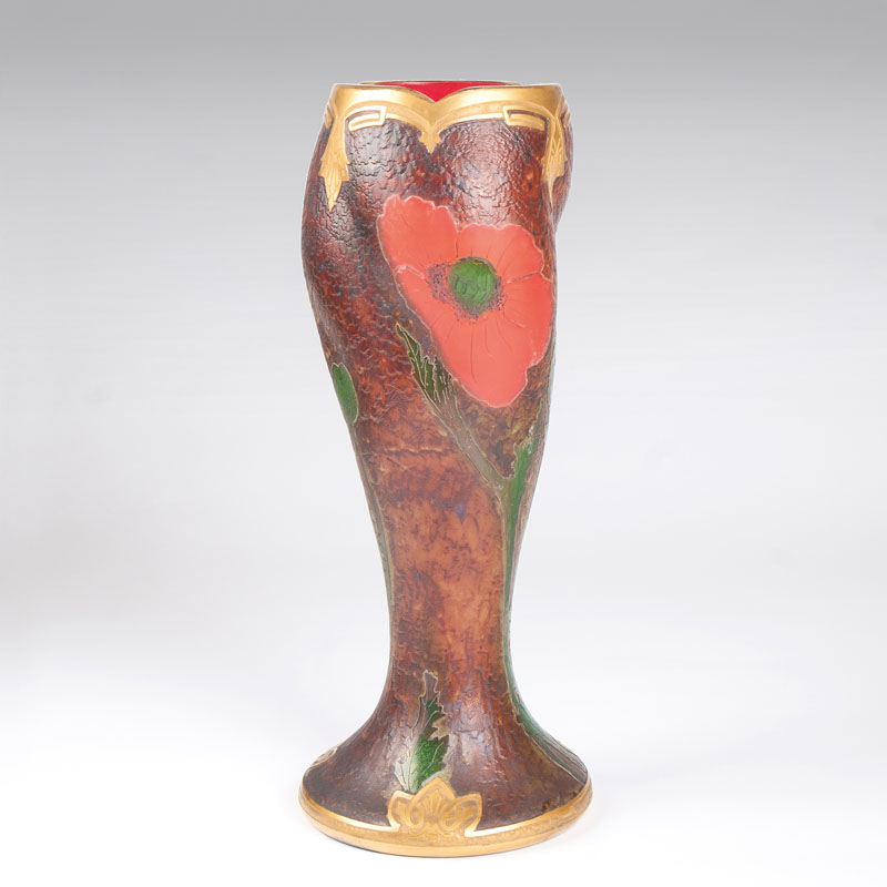 An Art Nouveau Vase with Poppies from the 'Indiana'-series