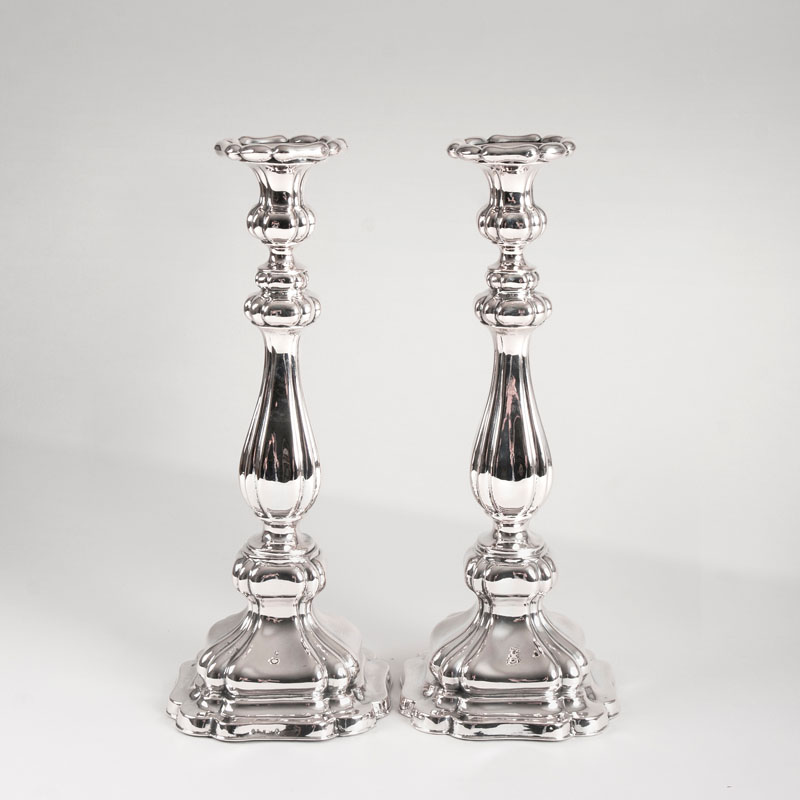 A pair of Biedermeier candlesticks from Berlin