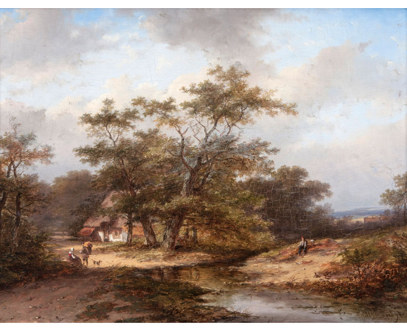 Landscape with Hamlet by a Creek