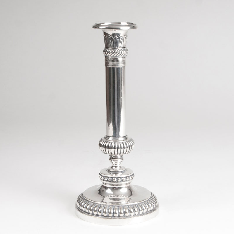 A Biedermeier telescopic candlestick from Hamburg