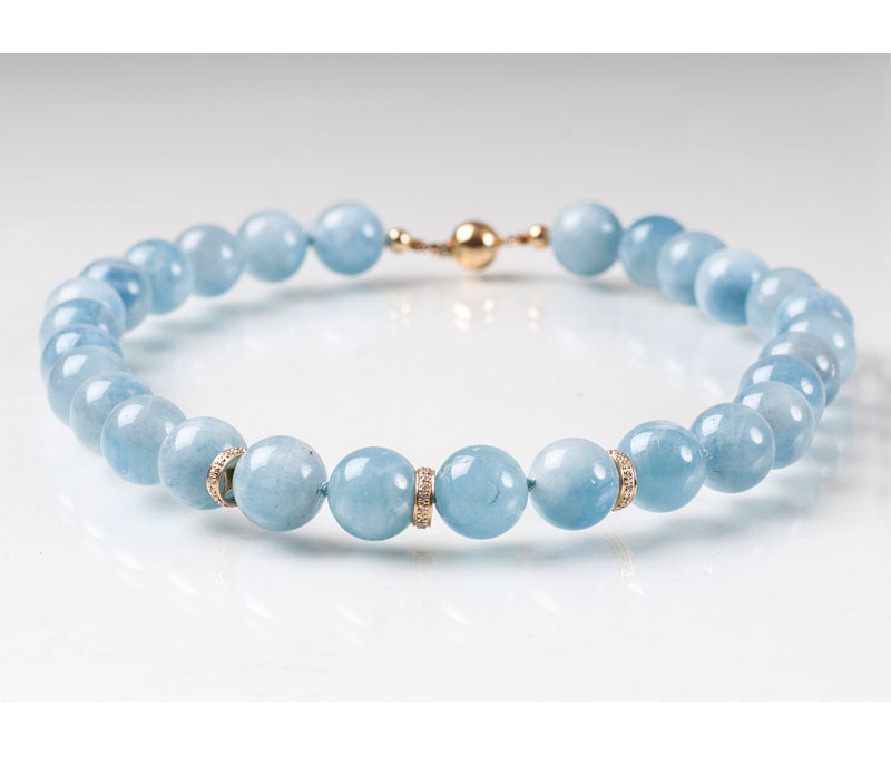 Aquamarin-Brillant-Collier