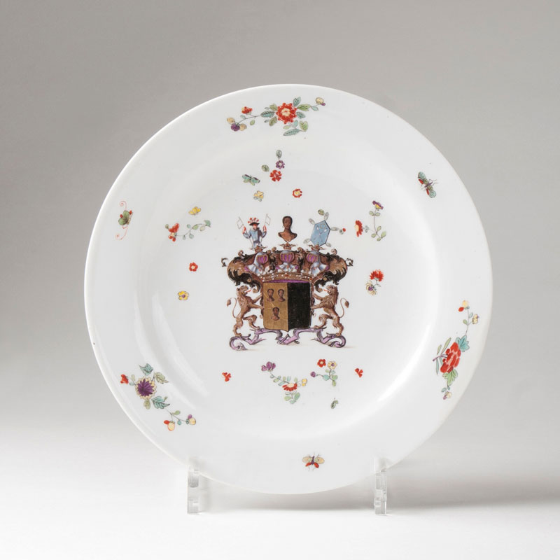 A plate with a coat of arms of the Seydewitz family