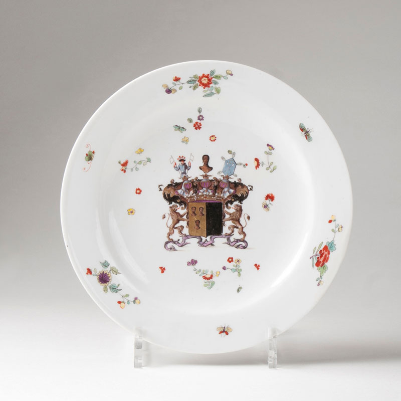 A plate with a coat of arms of the Seydewitz family A plate with a coat of arms of the Seydewitz family