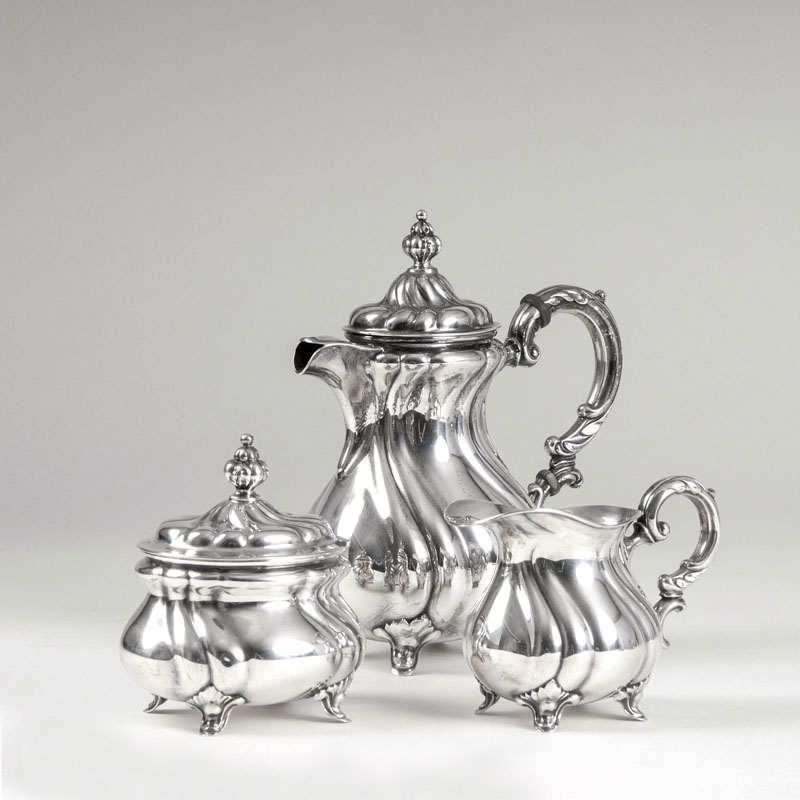 Bruckmann & Söhne, gegr. 1805 in Heilbronn - A mocca set in Rococo style A mocca set in Rococo style