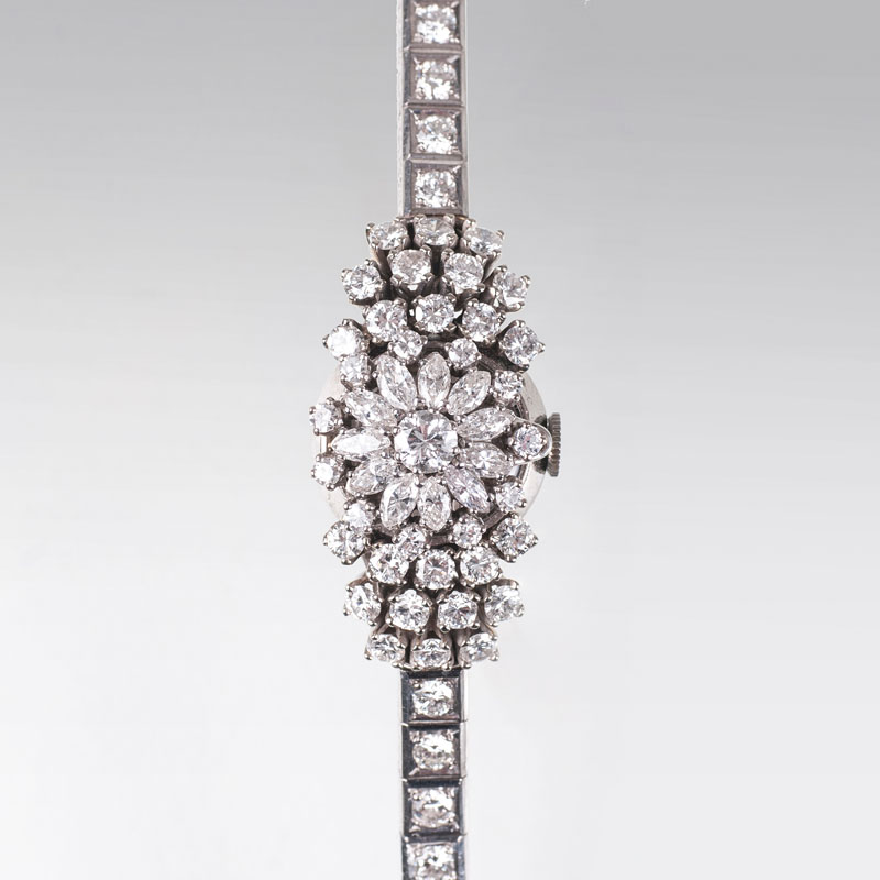 A vintage lady's wrist watch with diamonds