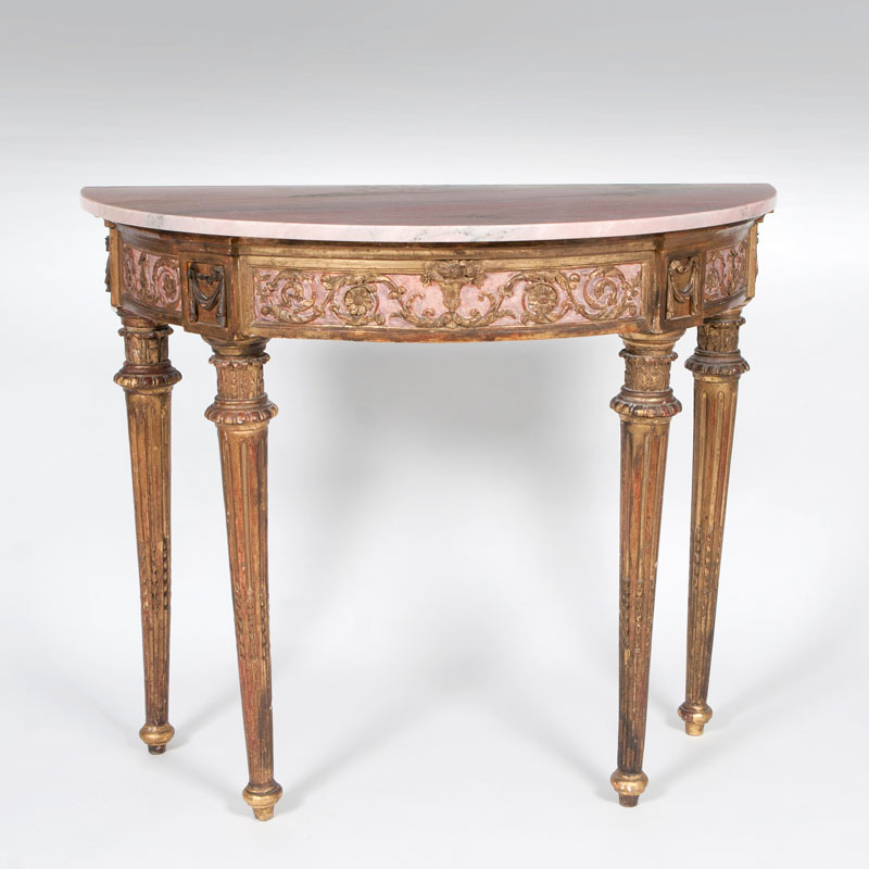 A Louis-Seize 'Demi-Lune'-Console table