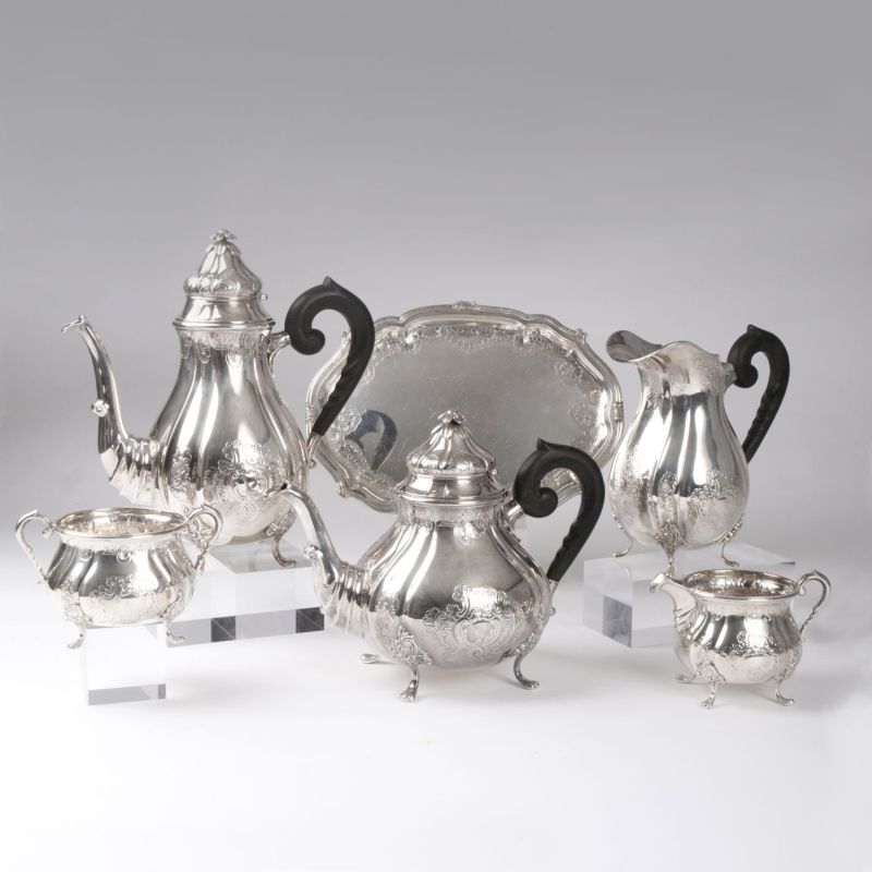 A coffee and tea set in baroque style
