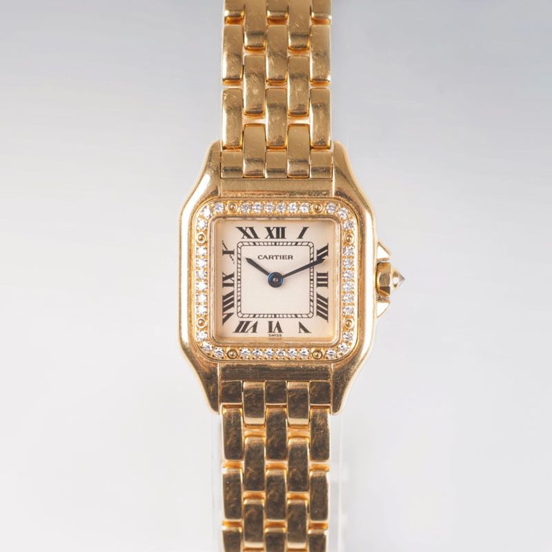 A lady's wristwatch 'Panthere' with diamonds