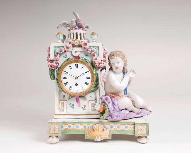 A Meissen Marcolini-clock with Cupid