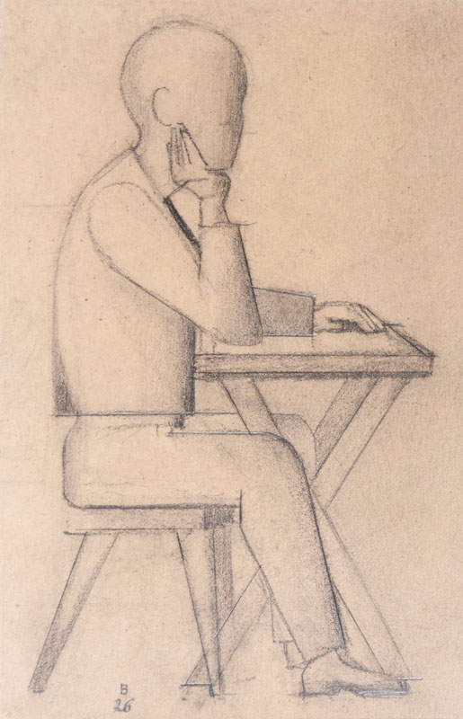 Seated Figure seen in Profile