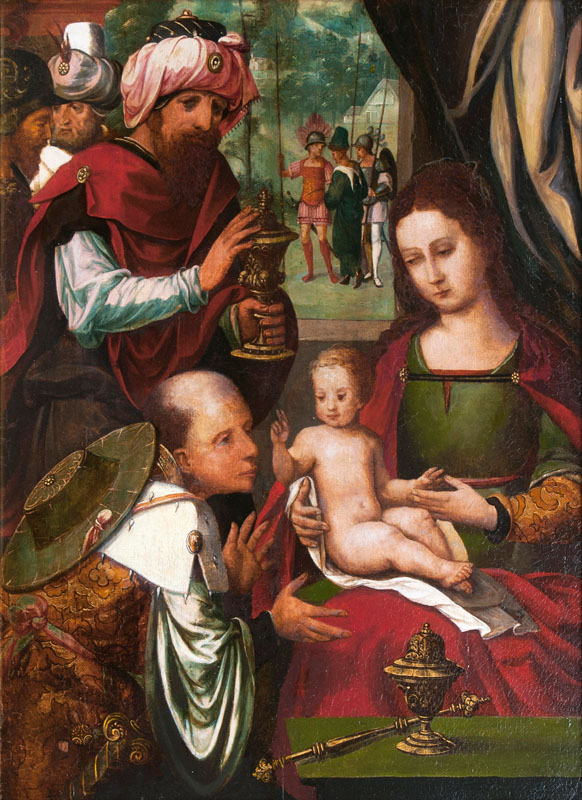 Flämischer Meister, tätig in Brügge um 1550 - Anbetung der Könige Anbetung der Könige