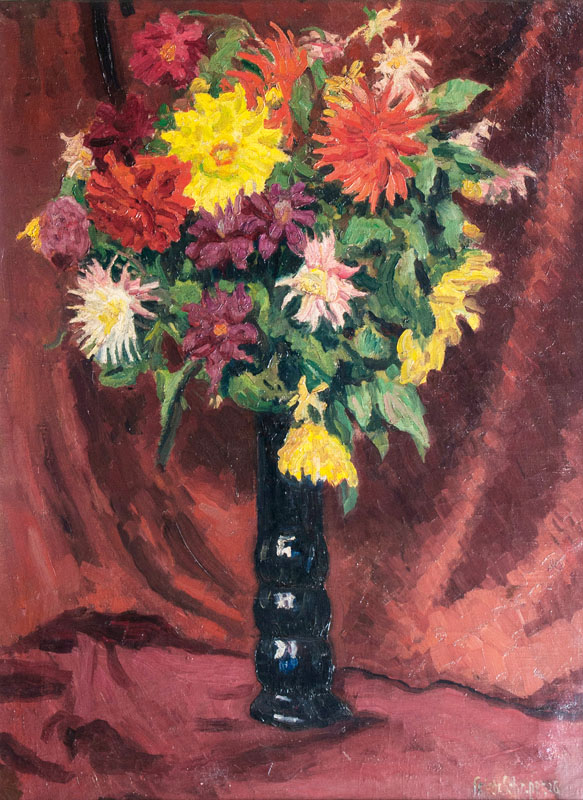 Friedrich Schaper - Flowers in a Vase Flowers in a Vase