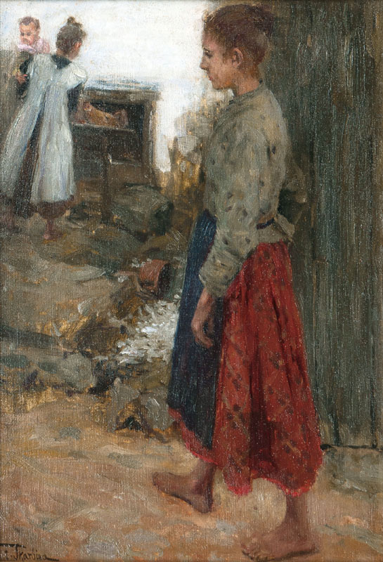 Franz Skarbina - On the Farm On the Farm