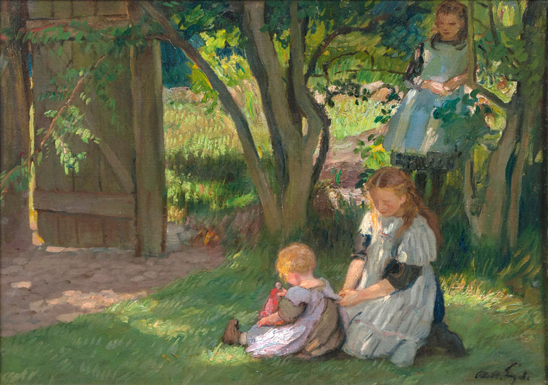 Three Girls in a Garden