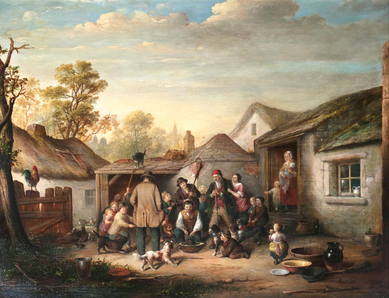 David Wilkie, zugeschr. - Washday for Dogs Washday for Dogs