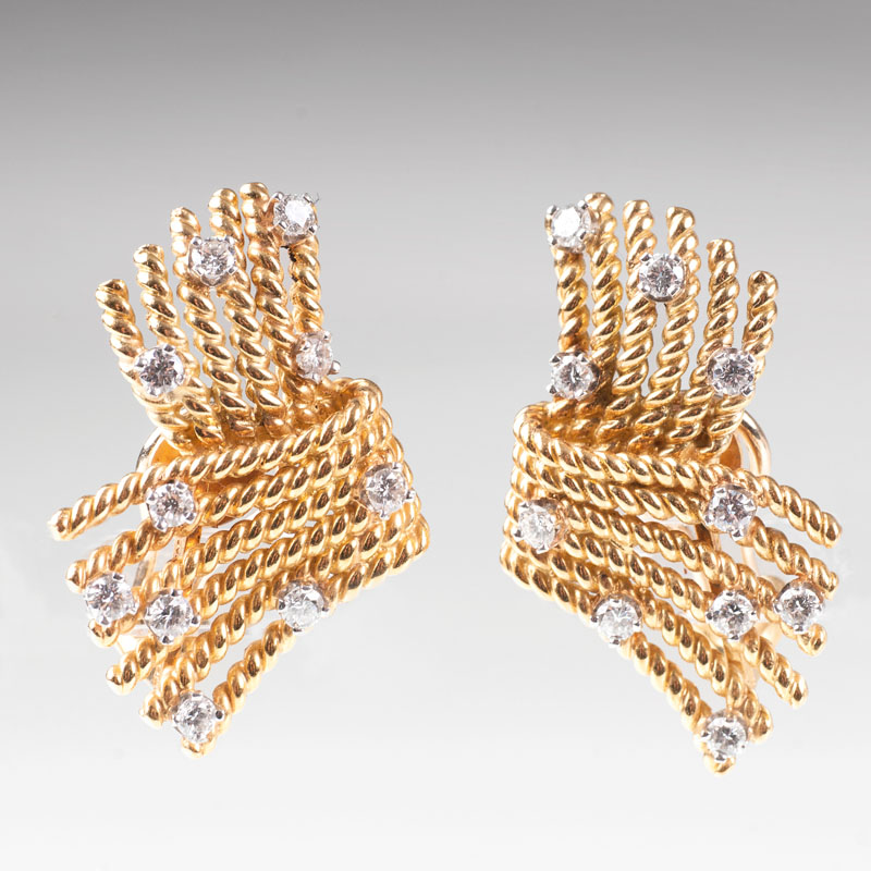 A pair of Vintage diamond earrings by Jean Schlumberger for Tiffany