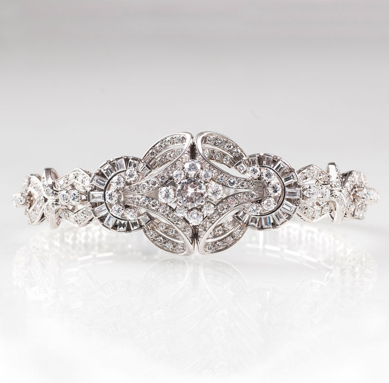 A highcarat Vintage diamond bracelet