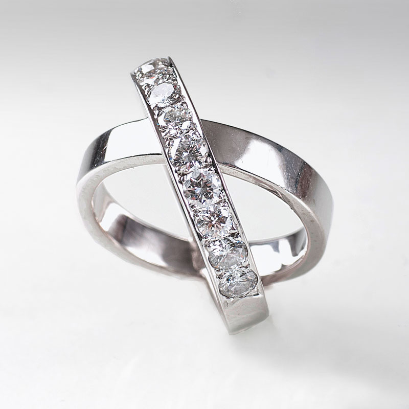 A modern diamond ring