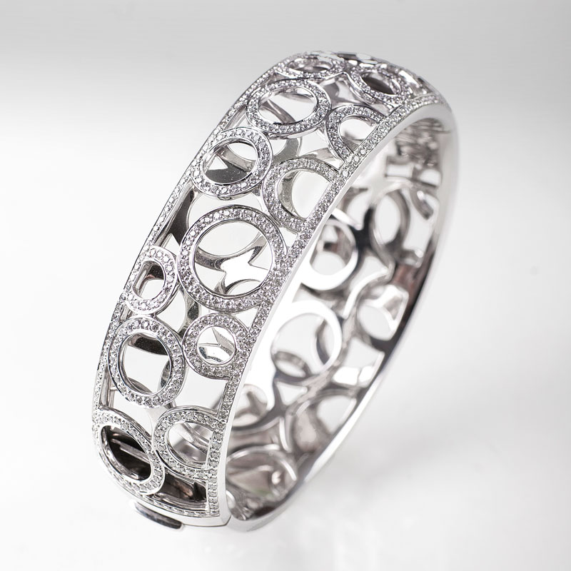 A diamond bangle bracelet by Leo Willwer