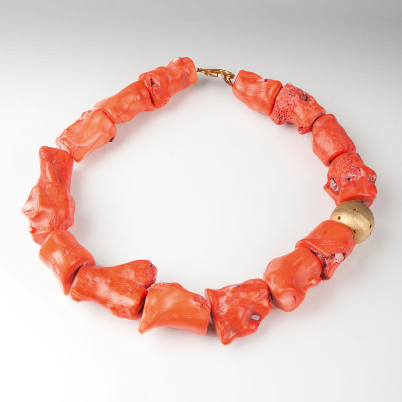 A large coral necklace