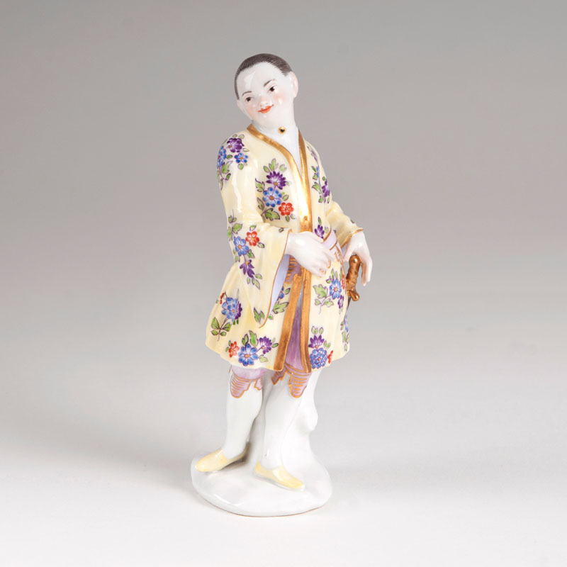 A rare porcelain figure 'Chinese with sword'