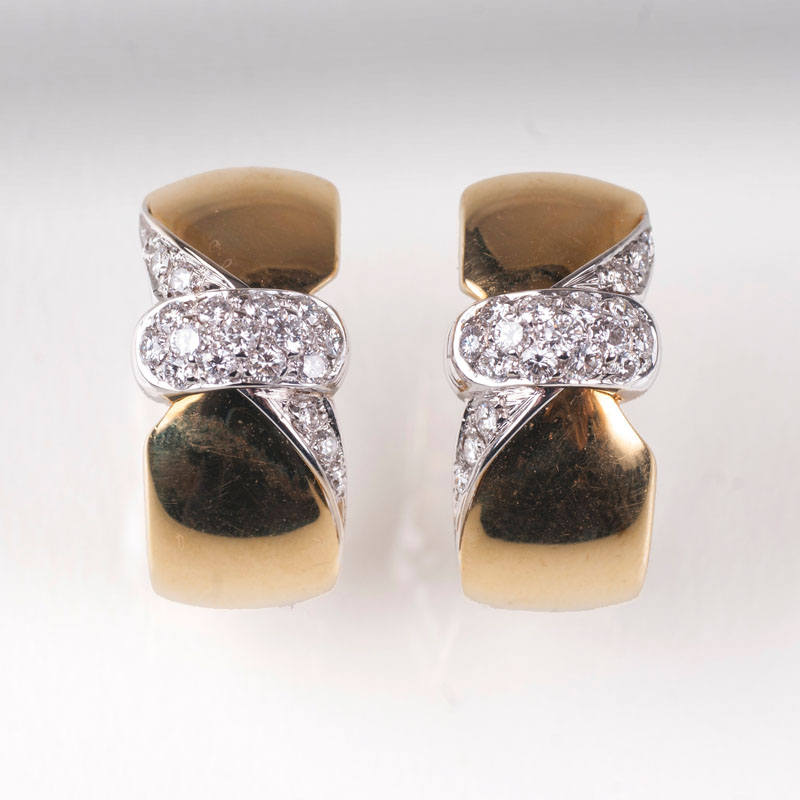 A pair of Vintage diamond earrings by Leo Pizzo