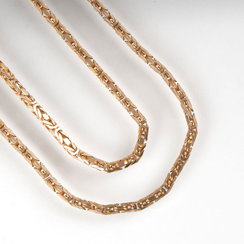 A long gold necklace, so called 'Königskette' - image 2