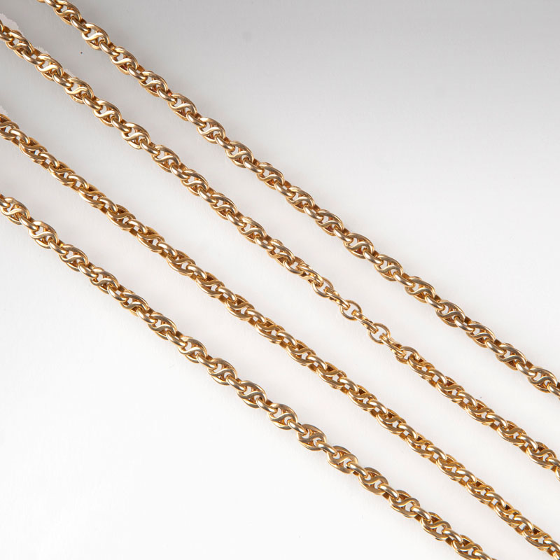 A golden anchor chain necklace