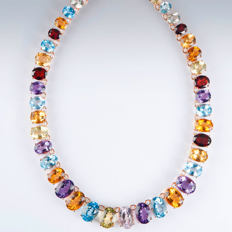 A highcarat, colourful necklace with precious stones - image 2