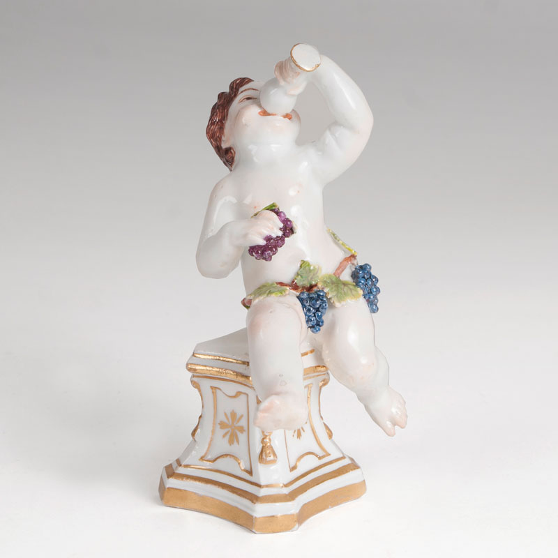 A porcelain figure 'Bacchus as an Allegory of Autumn'