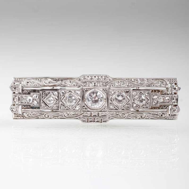 An Art Déco diamond brooch