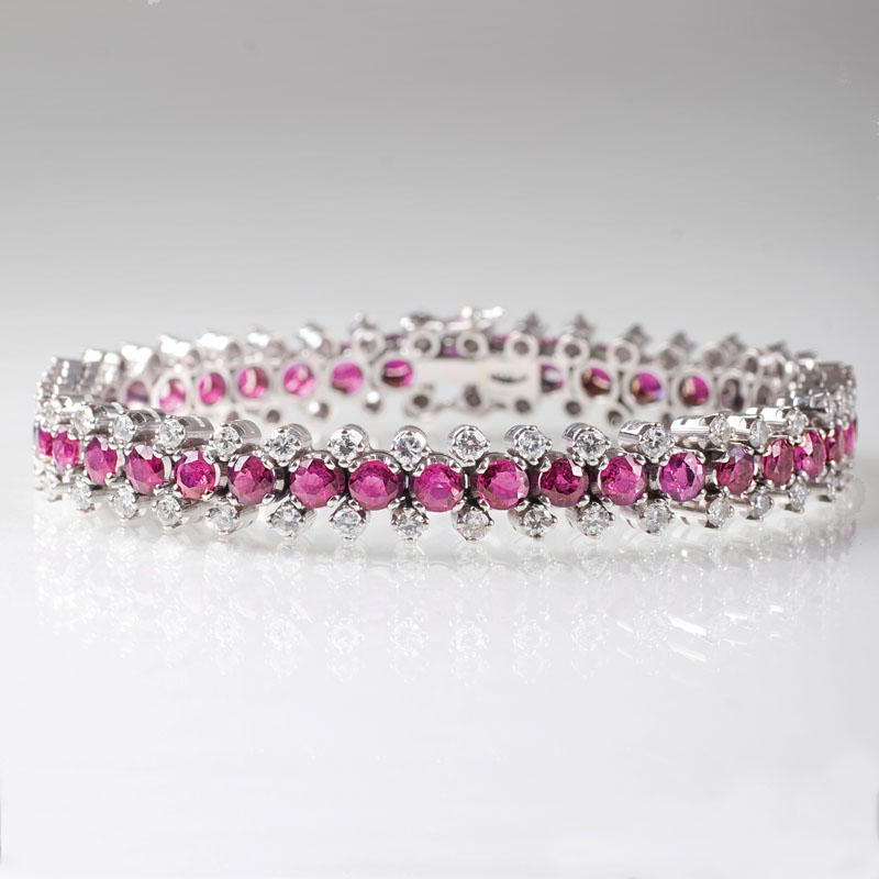 A Vintage ruby diamond bracelet