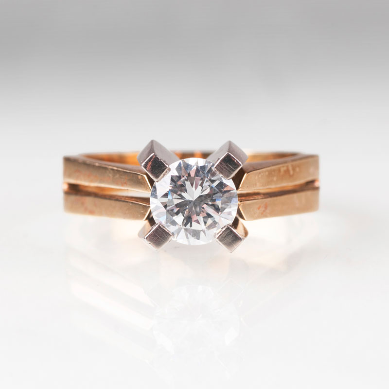 A solitaire diamond ring