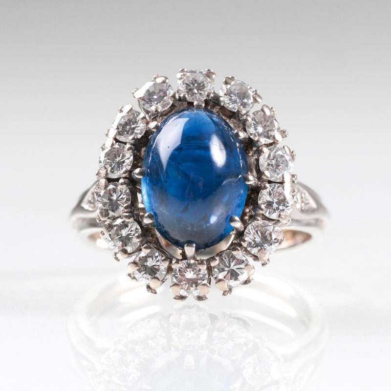 Saphir-Brillant-Ring