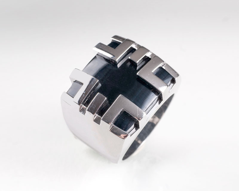 Moderner Herren-Goldring mit Onyx von Cartier