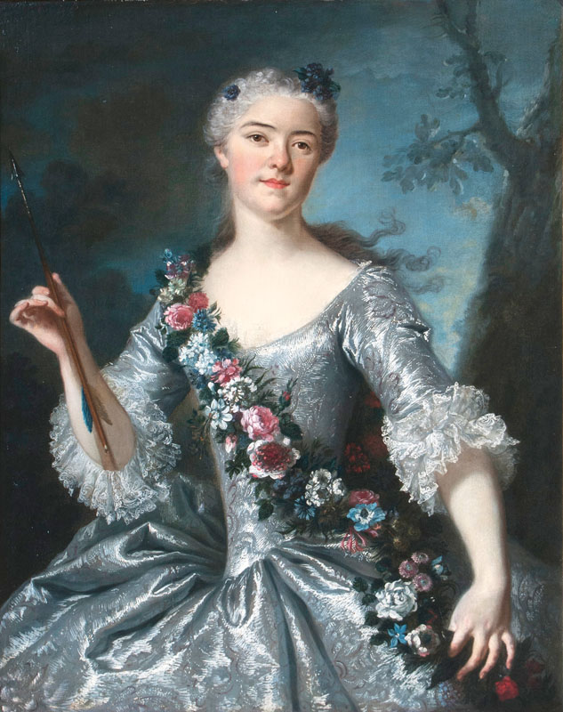 François Hubert Drouais - Elegant Lady as Diana Elegant Lady as Diana