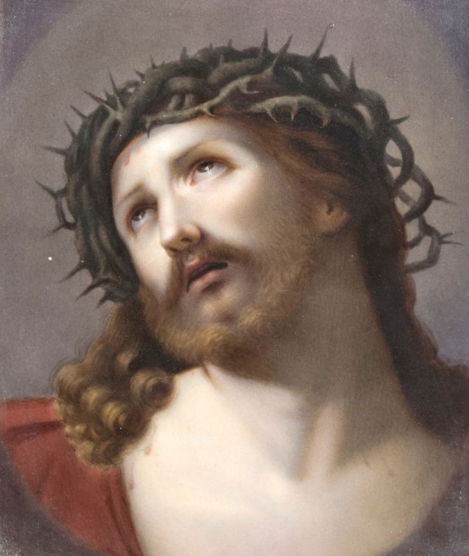 A porcelain plaque 'Jesus with Thorn Crown' - image 2