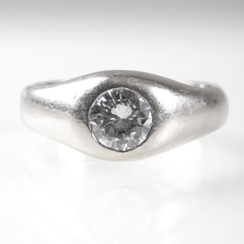 A solitaire diamond ring