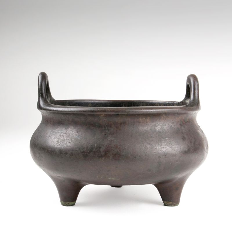 A bronze incense burner