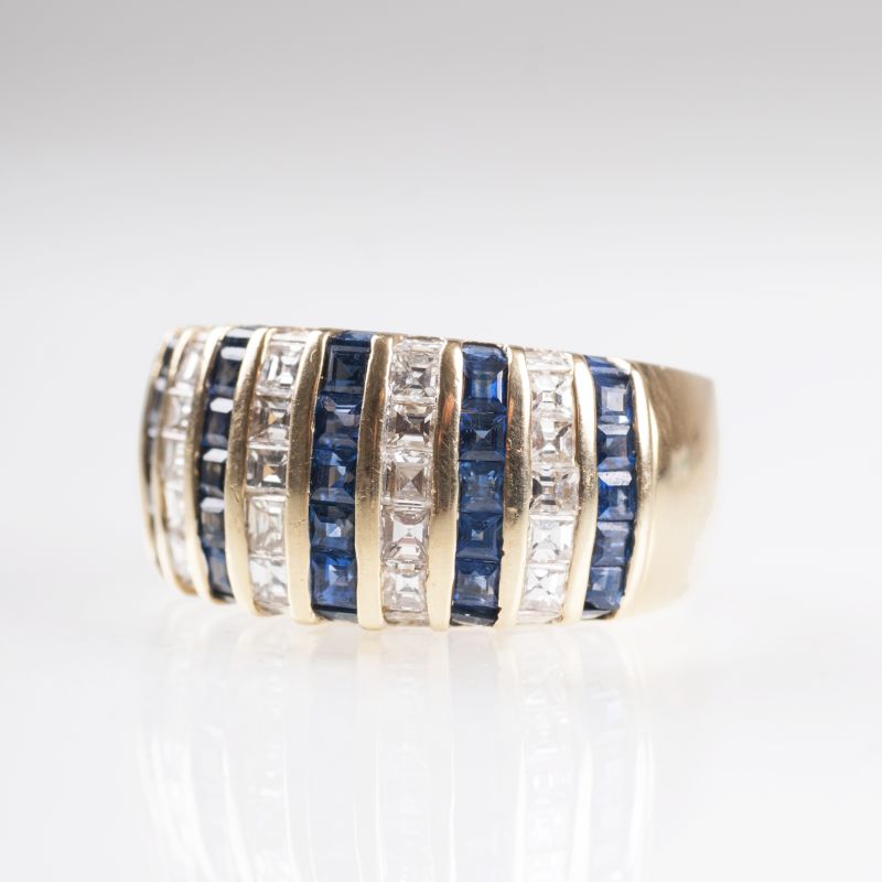 Vintage Saphir-Diamant-Ring - Bild 2