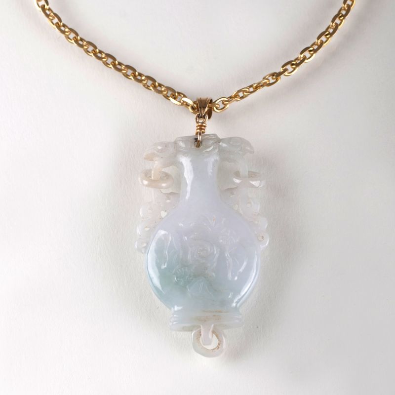 A jade pendant with necklace