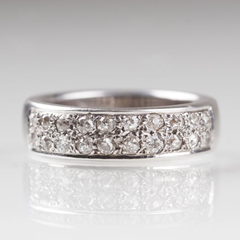 A ring with old cut diamonds