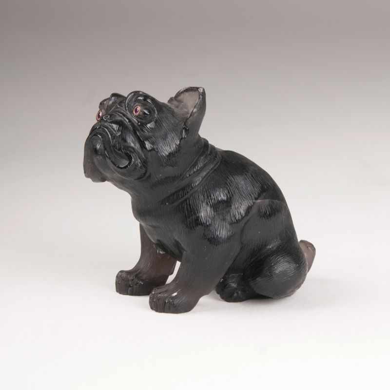 Kleine Obsidian-Tierfigur 'Bulldogge' - Bild 2