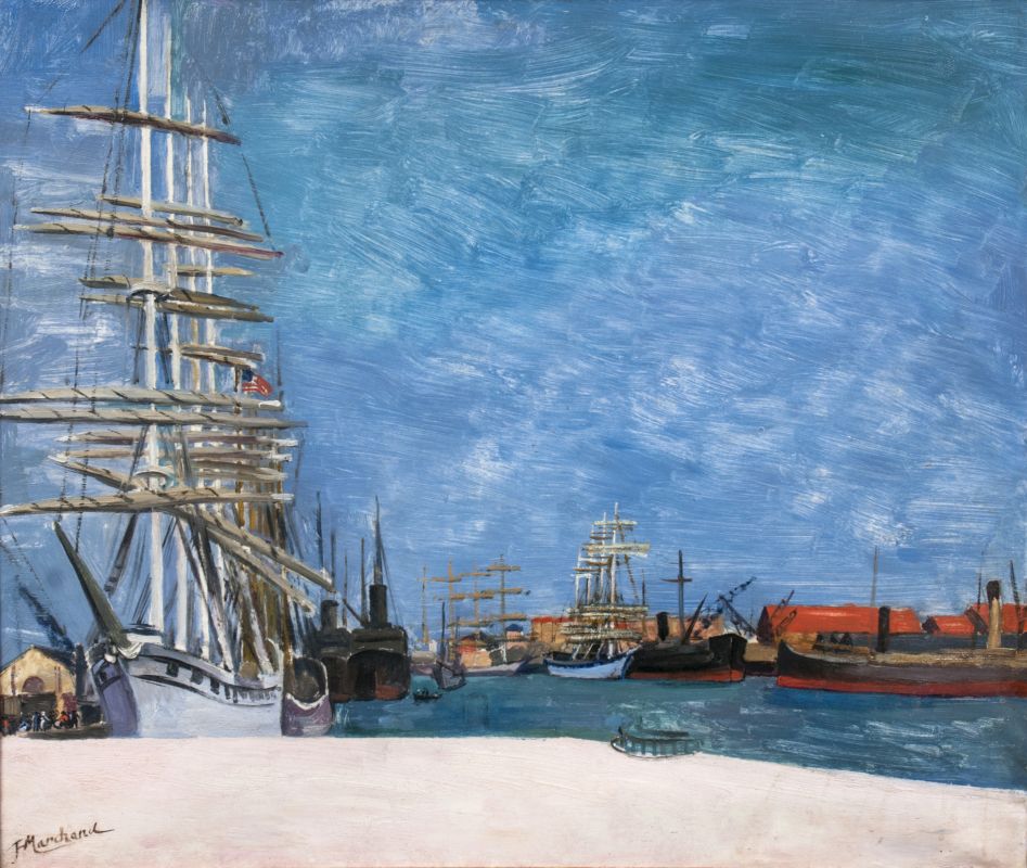 Jean-Hippolyte Marchand - Ships in a Harbour Ships in a Harbour